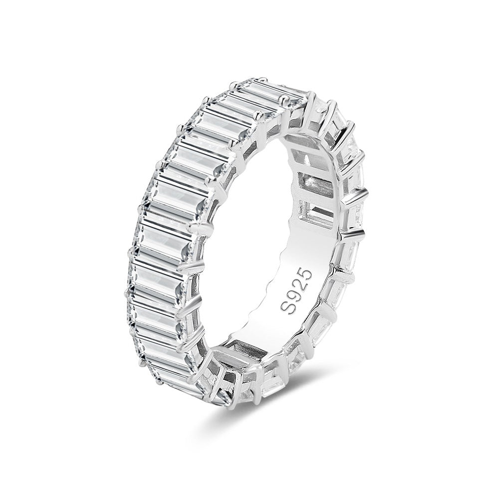 Emerald Cut Diamond Tennis Ring